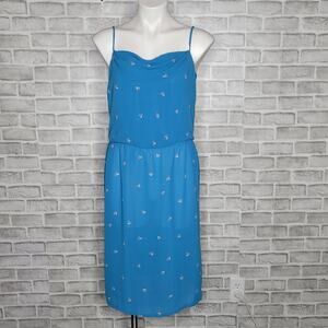 Vintage Boat Neck Sheer Sailboat Dress, sz Small